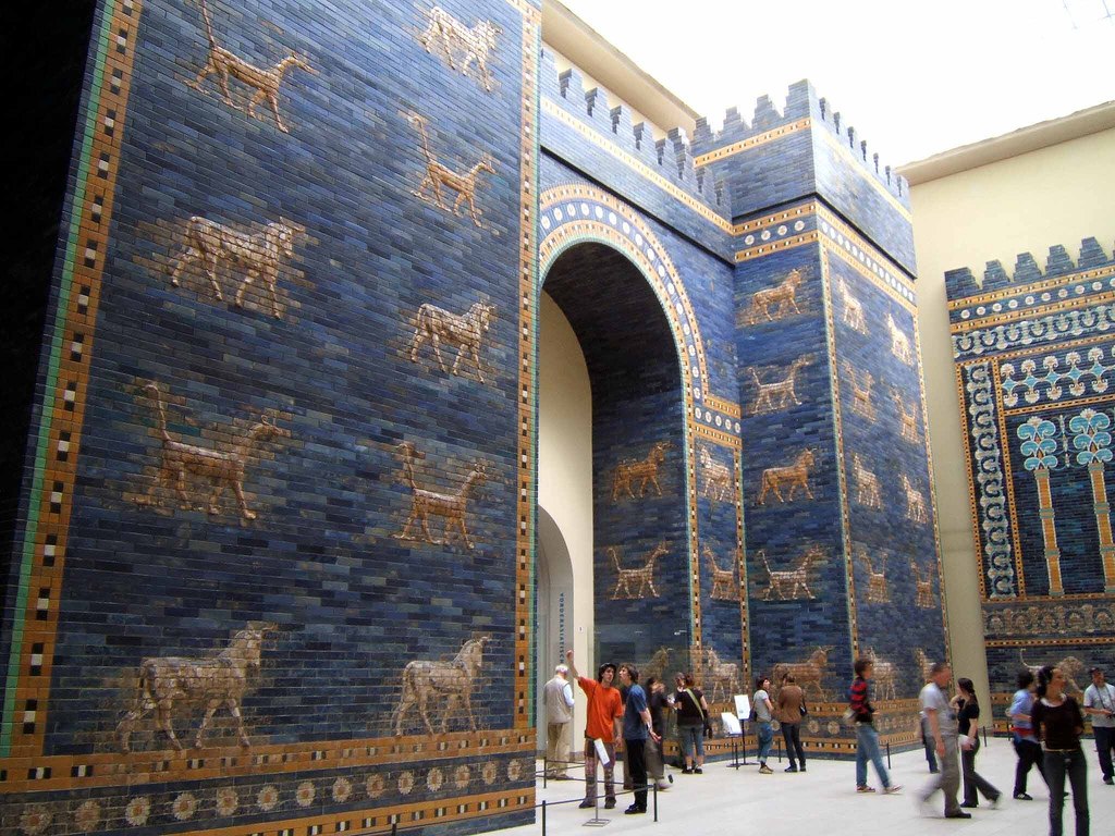 De poort van Babylon. Ishtar Poort Pergamonmuseum Berlijn